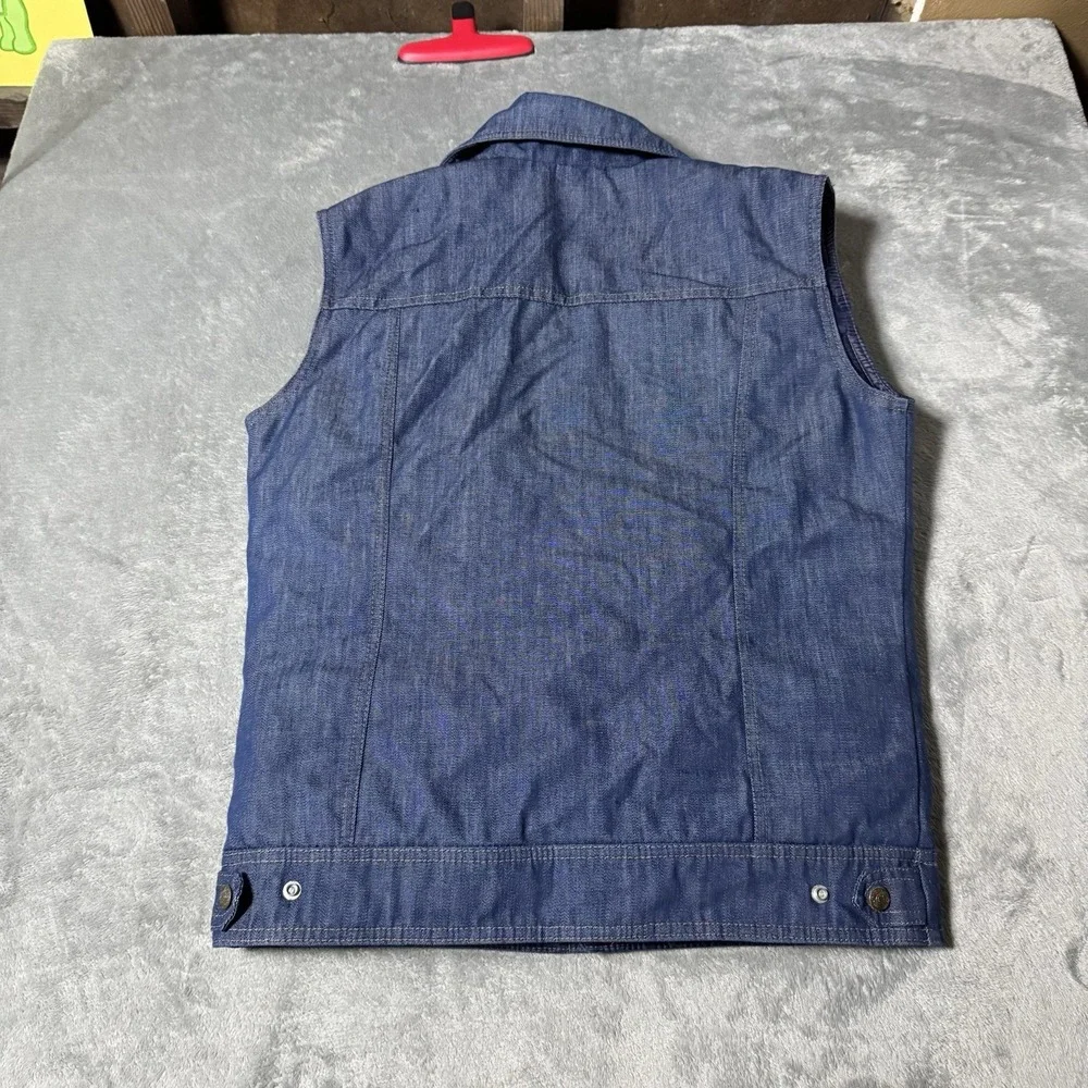 VTG 1970s Ski Levi's‎ Orange Tab Goose Down Denim Vest Sz M Rare Look
